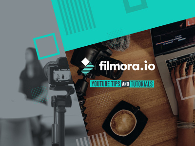 Filmora.io YouTube Channel Banner banner branding design visual design