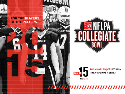 2015 Collegiate Bowl Design event football invite theme