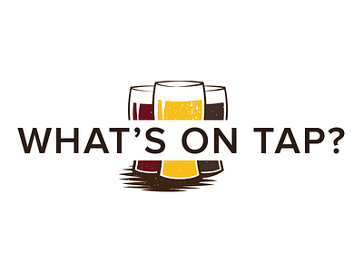 What's on Tap Heading beer brew heading icon tap taproom