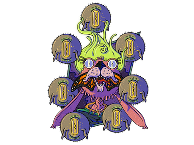 Vis Mortis bunny butterfly character consantrate creature demon evil illustration monster rabbit stare summon warlock
