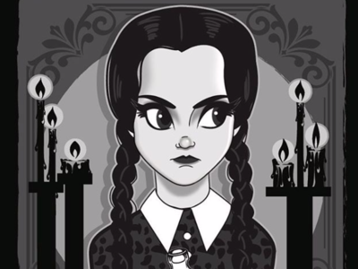 Wednesday addams family design vector wednesday