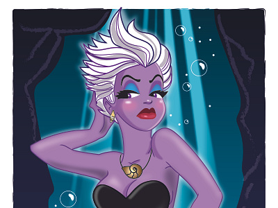 Ursula Pin Up graphicdesign illustration illustrator littlemermaid pinup ursula vector