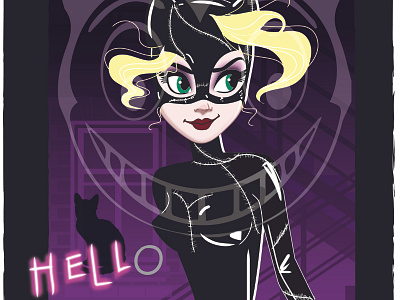 Catwoman batman catwoman illustrator vector