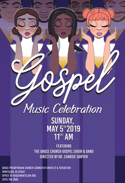 Gospel 2019 Music Flyer flyer gospel illustrator music vector