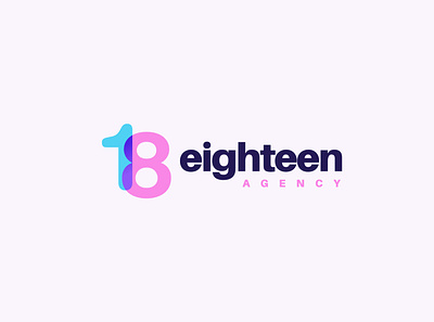 Eighteen Agency LOGO 01 01 1 branding design icon identity illustration lettering logo ui