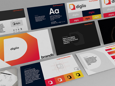 digio Brand Identity brand guideline brand identity branding design identity illustration logo logodesign minimal typography ui vector