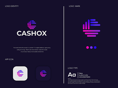 CASHOX brand design branding design icon illustration logo logo design logos minimal typography vector website