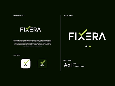 FIXERA Logo branding design icon identity illustration lettering logo typography ux vector web