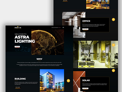 Astra Lighting Website Design animation branding design illustration logo minimal typography ux vector website