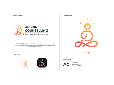 ANSHIN COUNSELLING branding flat icon identity illustration logo logo design branding logo design concept ui vector web website