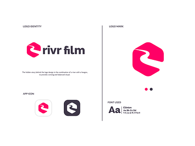 Rivr Film animation branding design identity illustration illustrator logo minimal typography vector