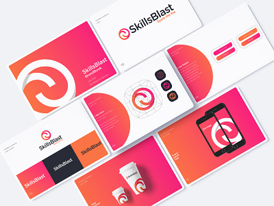 Skillblast branding design identity illustration logo logo guidelines typography vector