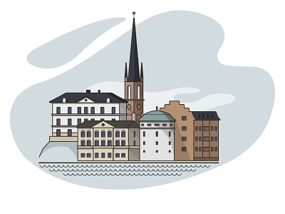 Stockholm drawing illustration illustrator stockholm vector
