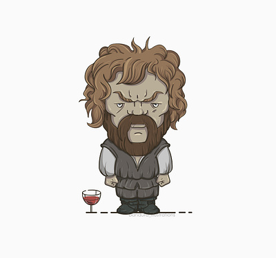 wine lover drawing game of throne gameofthrones illustraiton illustrator tirion vector winelover winter is coming