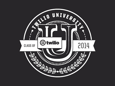 Twilio University (Internship Program) internship lettering logo twilio woodcut