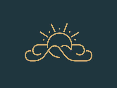 Sun and Clouds - Wedding logo