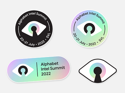 Security Conference - holographic sticker designs decal eye hologram holographic intel key laptop lock print security sticker stickers swag