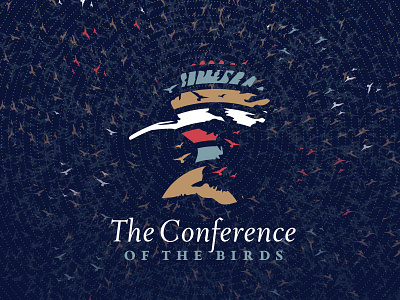 La Conférence des oiseaux birds branding cob conference flight motif persian phoenix play silhouette simorgh sufi