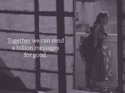 WIP (non-profit brochure) billion messages for good charity dotorg nonprofit twilio twilio.org