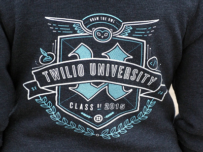 Twilio University (Internship Program) 2015 2015 badge code education heraldry intern internship logo owl shield twilio university