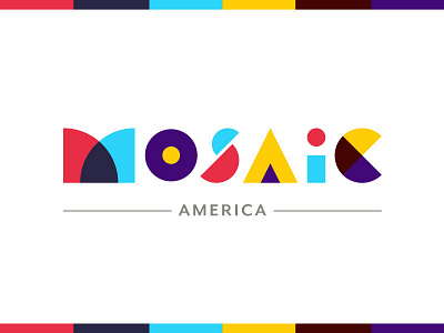 Mosaic America arts branding celebration logo mosaic multicultural