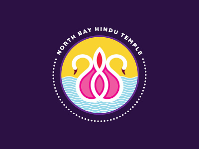 WIP - North Bay Hindu Temple logo branding goddess hindu identity logo lotus pond shakti swan trident wip