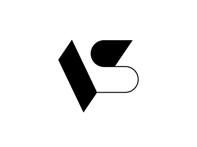 VS - monogram branding elevation geometric geometry graphic design identity isometric lettering logo logomark mark monogram s selfbranding selfidentity signage type typography v vs