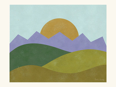 Field Landscape Shapes art design field illustration landscape minimal mountains texture vector