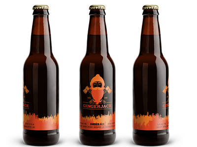 Oh, Snap! It's GingerJack. beer branding design flat illustration labels logo packaging vector