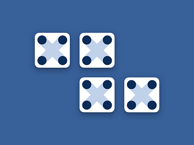 FOUR: 4 days until 2020! 2019 2020 blue countdown design dice four illustration newyears numbers roman numberals typography vector