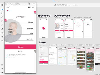 UI/UX DESIGN PROTOTYPE FOR DRIVERR design ui ux