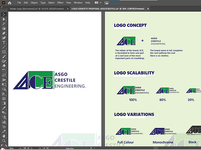 LOGO IDENTITY PROPOSAL FOR ASGO CRESTILE ENGINEERING branding design logo