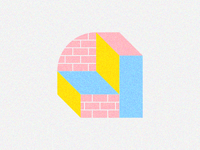 3 shapes in 1 motif texture grid perspective vector brick street art skateboard painting skate illustration flat design illo module modular minimalism geometric
