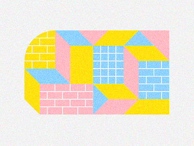 Some different modules brick design flat geometric illo illustration minimalism modular module motif street art vector