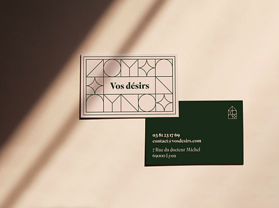Vos désirs - Identity branding businesscard design geometric illo illustration logo minimalism modular module restaurant typography