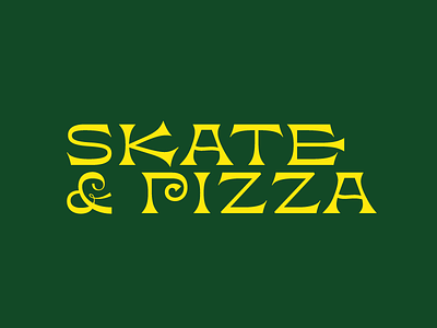 Logo Skate & Pizza branding design identity logo pizza restaurant skate type typeface typography