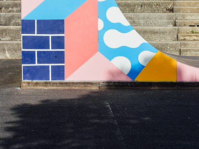 AIR design geometric illo illustration minimalism modular module painting skate street art