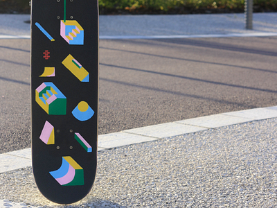 Griptape geometric handmade illo illustration minimalism motif painting posca skate skateboard street art