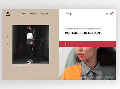 Postmodern Fashion Website Design concept design fashion ui ux web app web design website design