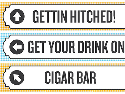 Directional Signs signs wedding
