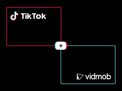 TikTok x VidMob app branding concept content design flat gif graphic graphic design icon illustration logo motion motion graphics social media vector video visual design web