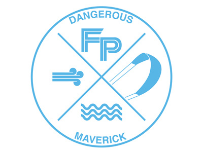 Dangerous Maverick Logo adam marcus illustrator kitesurfing
