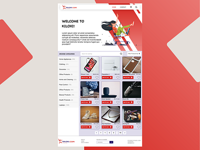 kiloxi ecommerce adobe xd adobexd cart ecommerce ecommerce design illustraion onlineshopping product shopping shopping app shoppingcart webdesign website webui webuiuxdesign