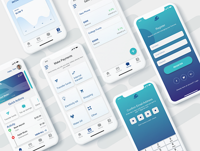 Wallet UI Kit banking clean ui design figma figma design finance mobile app mobile app design mobile ui uidesign uikit uxui wallet ui