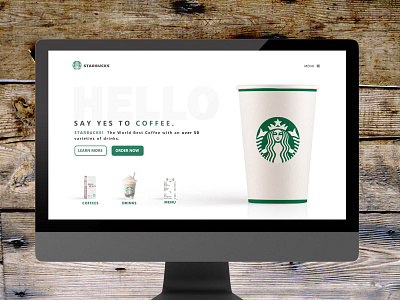 Starbucks -Header Redesign adobe illustration branding cafe cafeteria coffee coffee bean coffeeshop design developement logo photoshop starbucks vector web design website wordpress