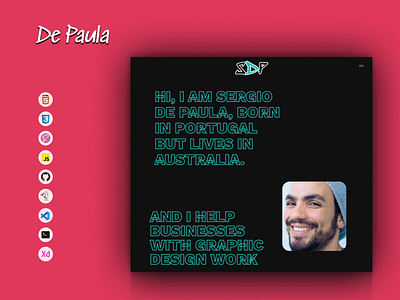 De Paula - Single Page Portfolio Site (freebie)