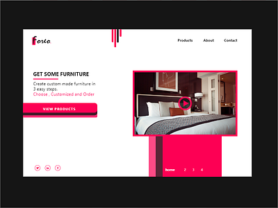 Foreo Header - XCard 2 adobe illustration design furniture furniture logo header ui uiux vector web design