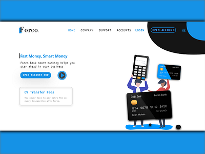 Foreo Header - XCard 5 bank bank account bank card credit card design financial illustration logo money ui ux web design website