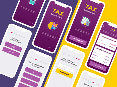 Tax Calculator #004 #DailyUI calculator app calculator ui dailyui dailyui004 design illustration mobile app tax calculator ui