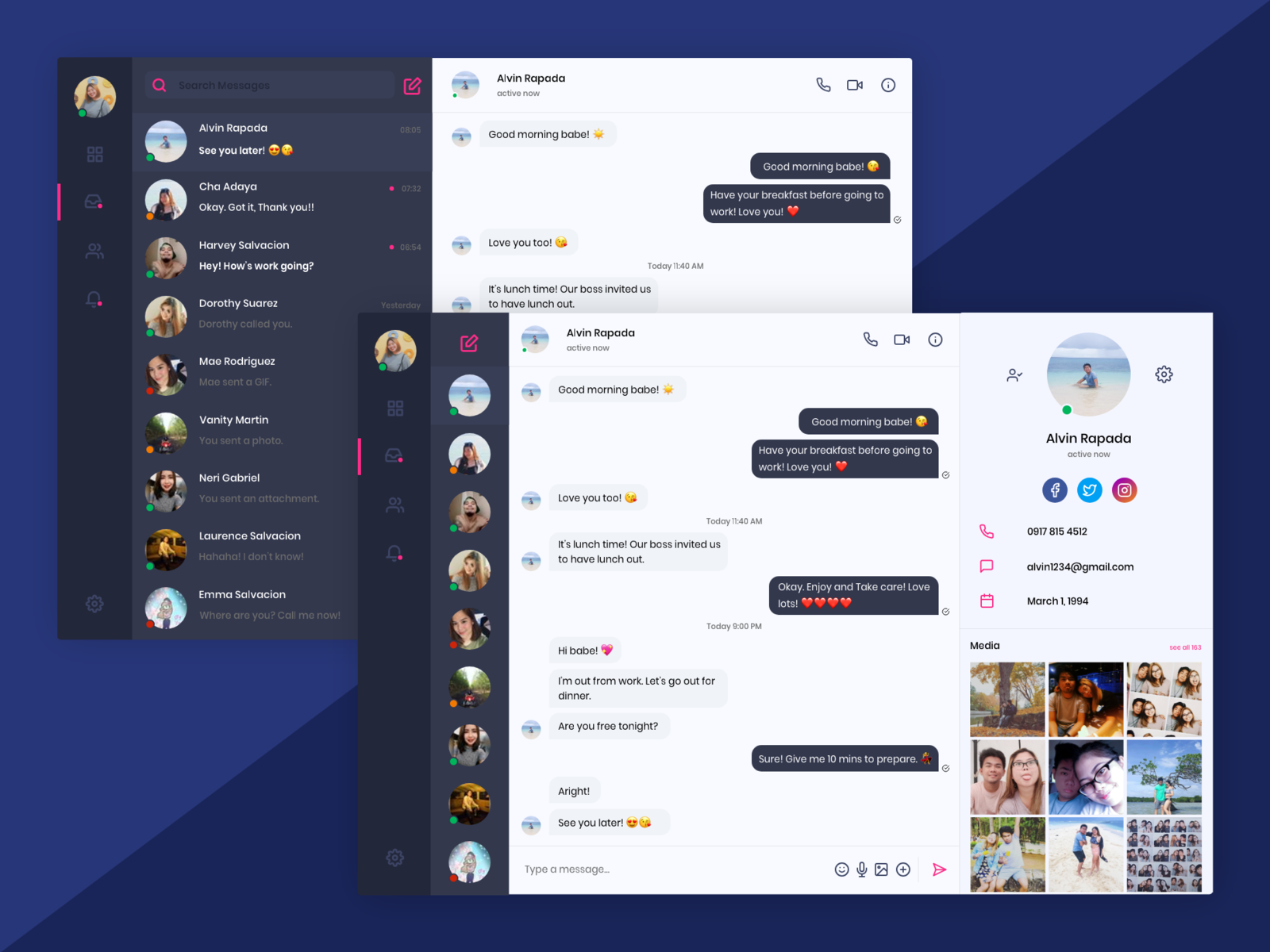 Direct Messaging #013 #DailyUI by Loisy Salvacion on Dribbble